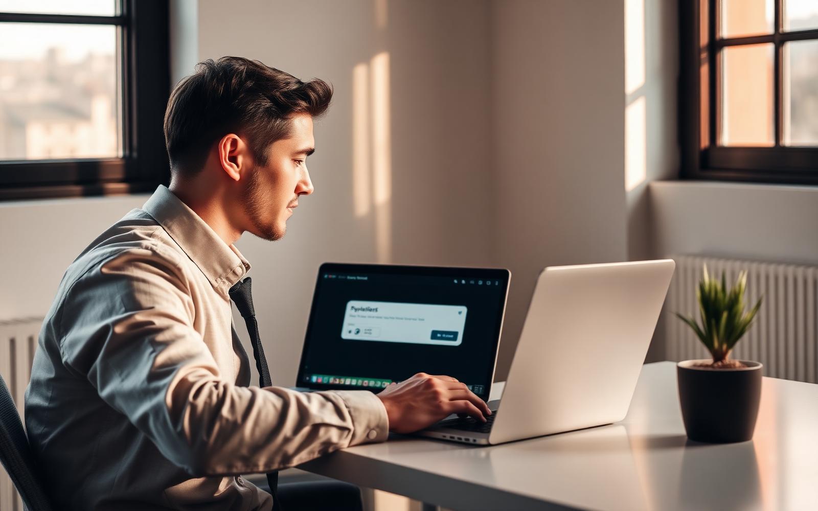Expert reviewing a finished digital product launch on their laptop